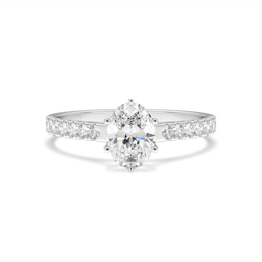 Bérénice - Oval diamond pavé ring