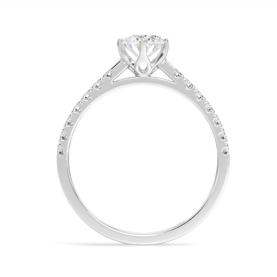 Bérénice <br> Oval Diamond Pavé Ring