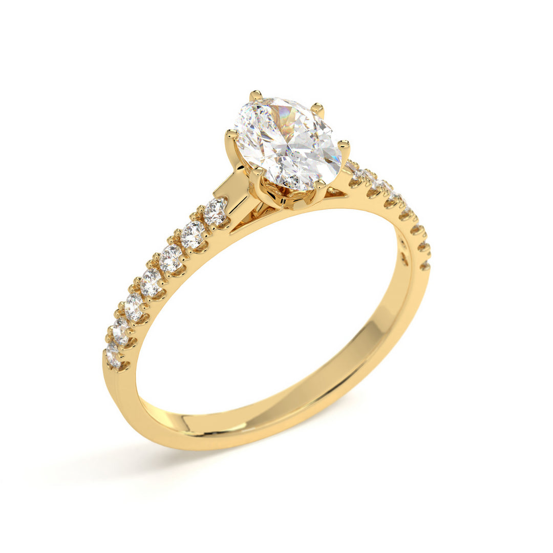 Bérénice <br> Oval Diamond Pavé Ring