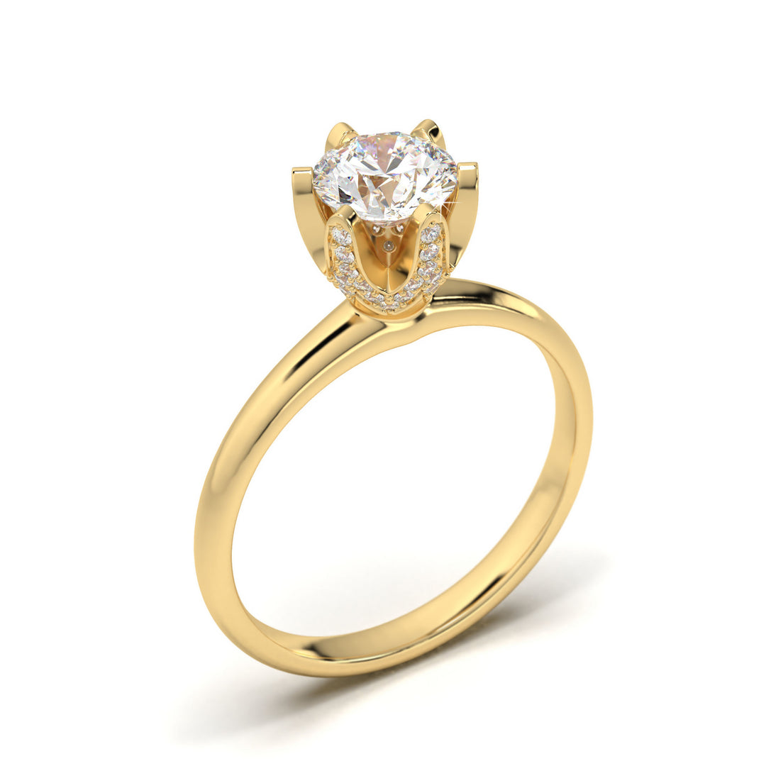 Béatrice - Pavé-accented hidden halo