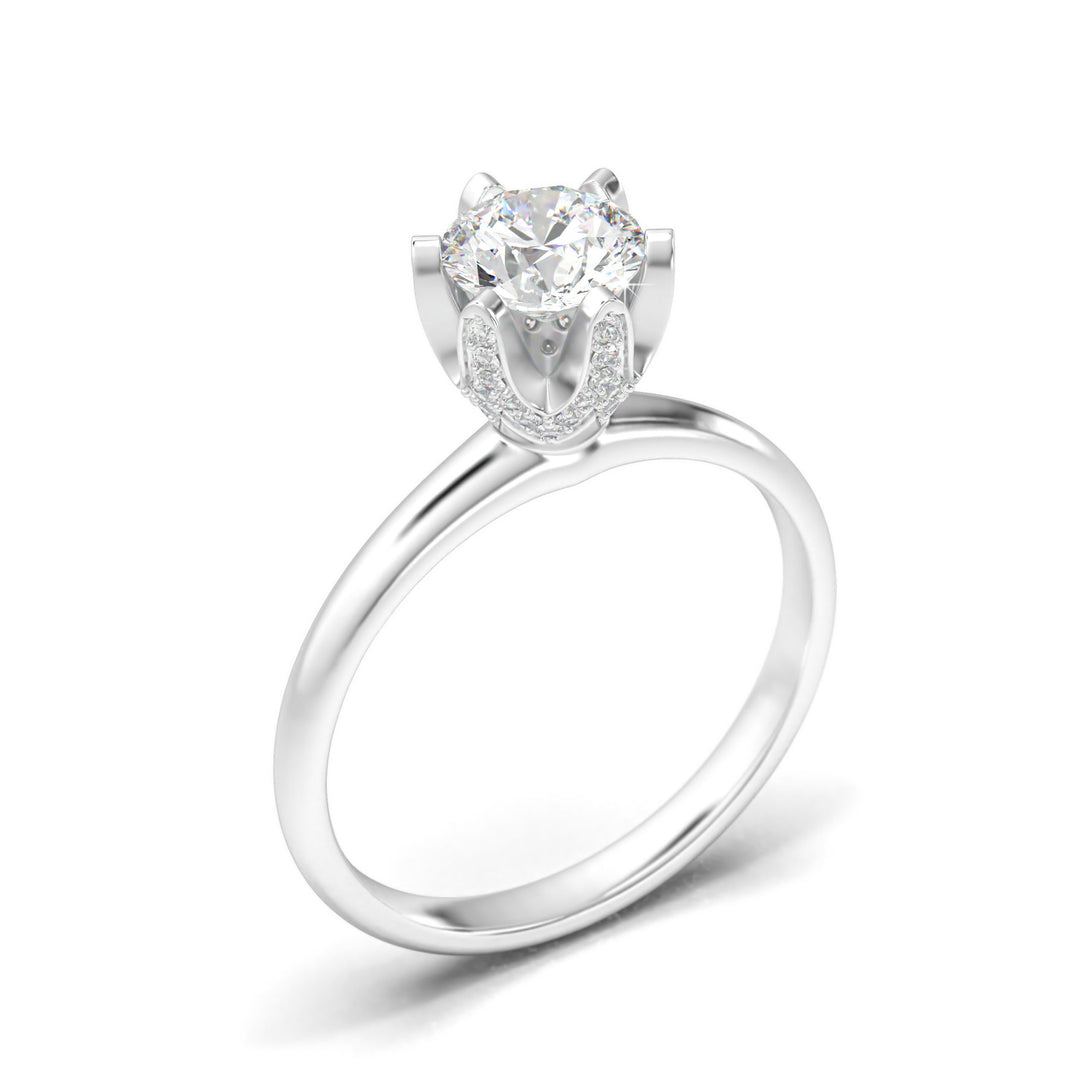 Béatrice - Pavé-accented hidden halo