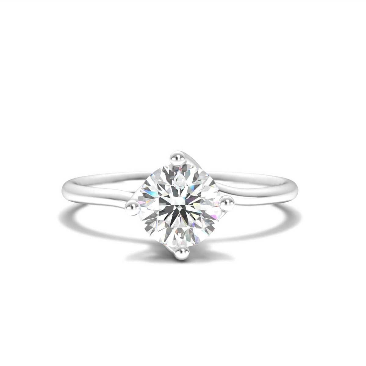 Sabine <br> modern solitaire with twisted band