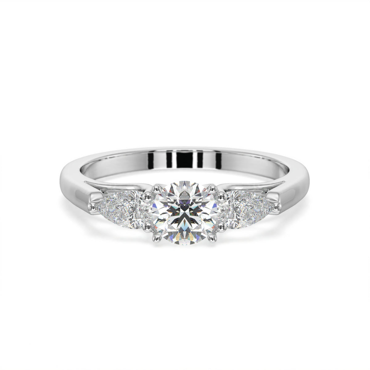 Charlotte <br> radiant trio diamond ring