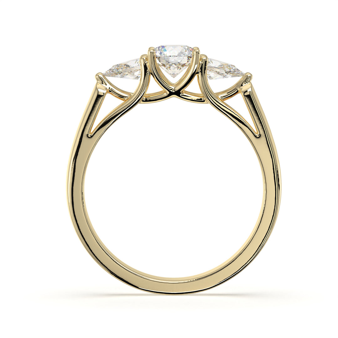 Charlotte <br> Radiant Trio Diamond Ring