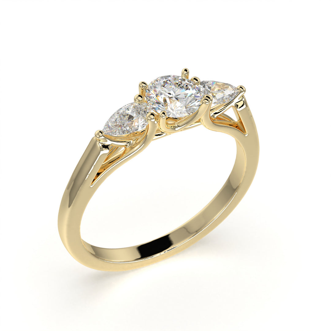 Charlotte <br> Radiant Trio Diamond Ring