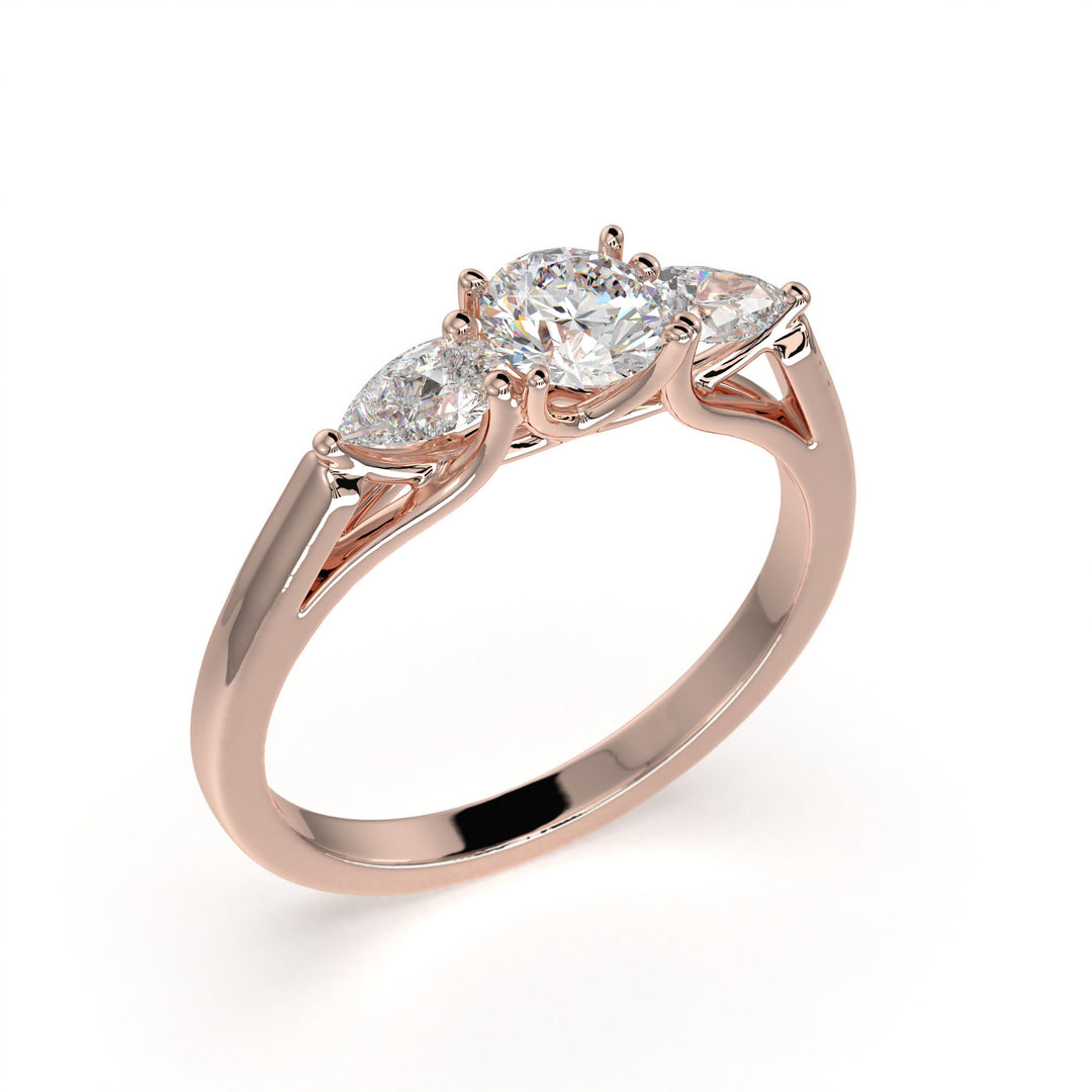 Charlotte - Radiant trio diamond ring