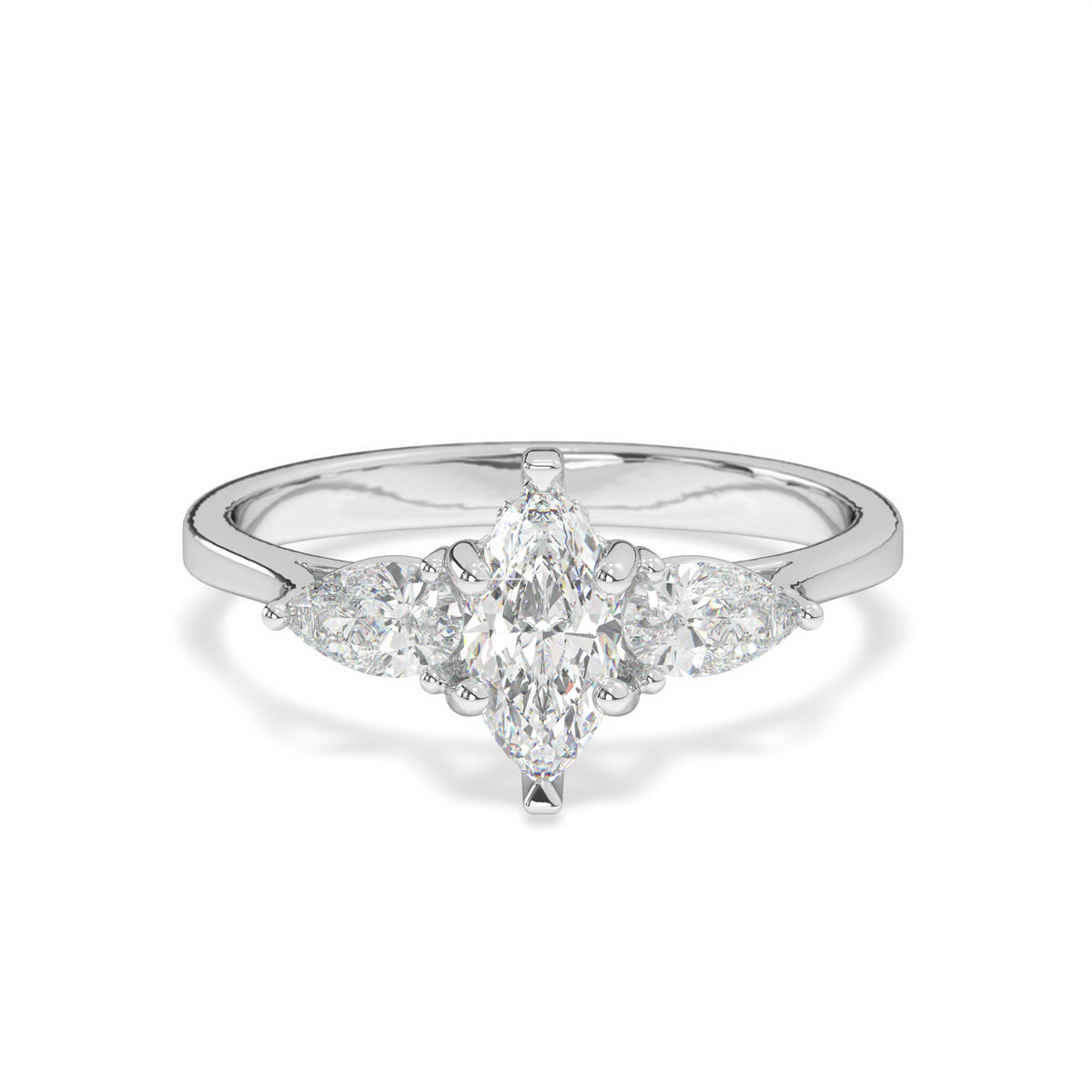 Benoîte <br> marquise trilogy ring