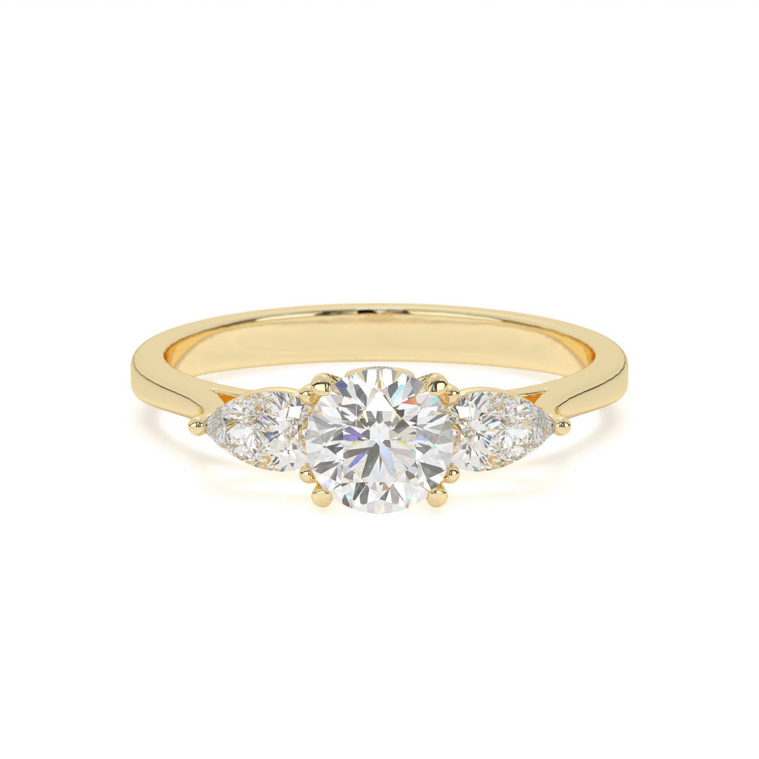 Éléanor - Brilliant round trilogy ring
