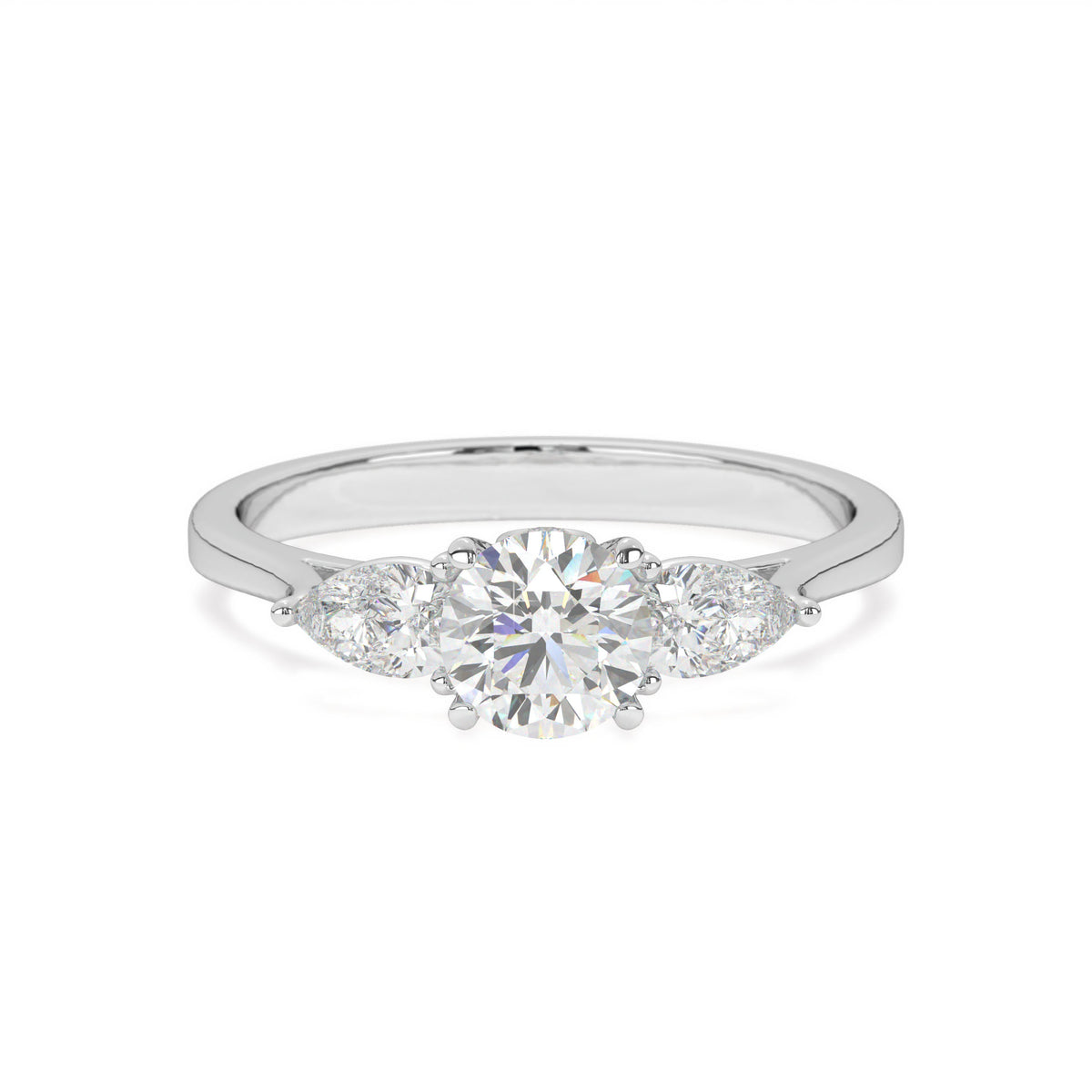 Éléanor <br> brilliant round trilogy ring