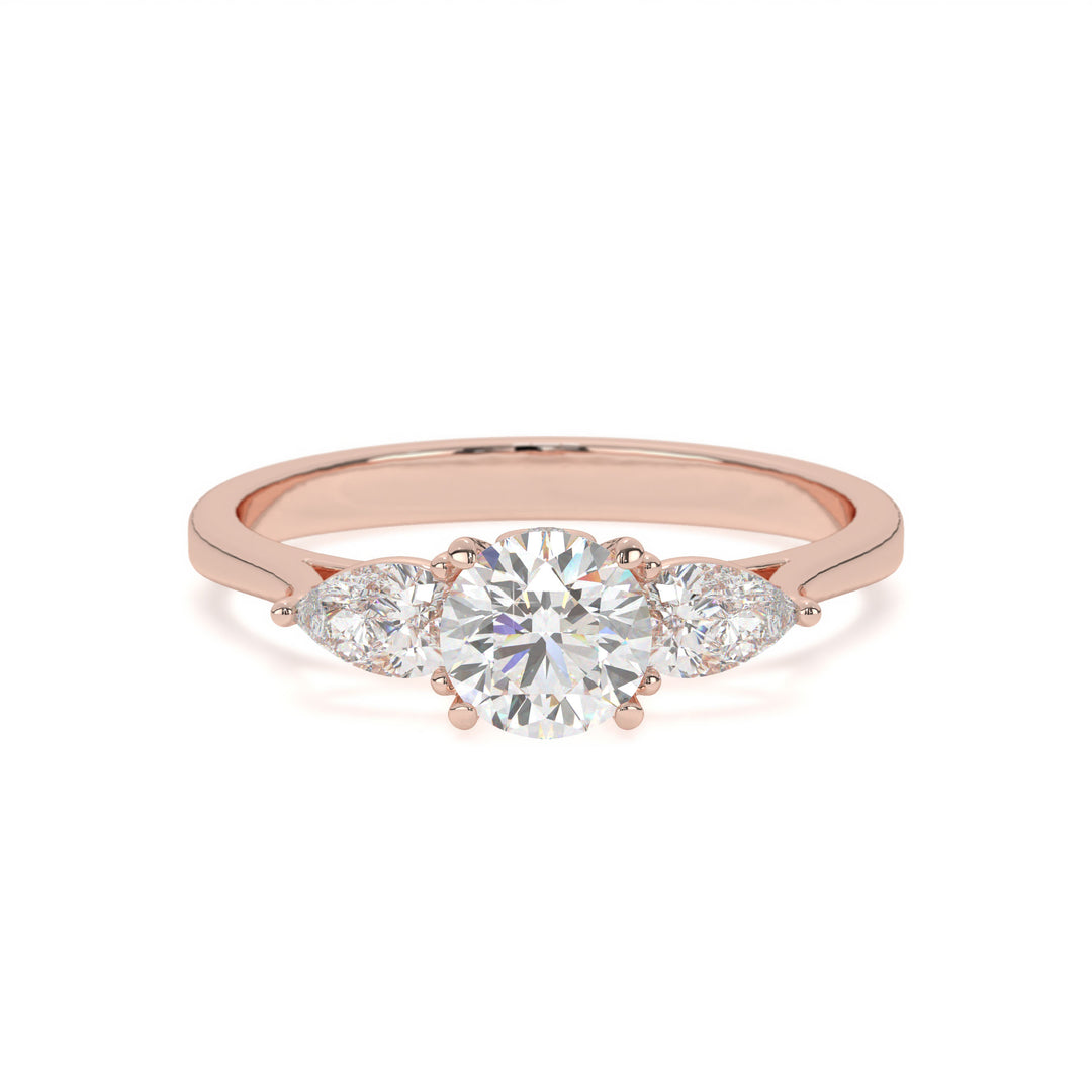 Éléanor - Brilliant round trilogy ring