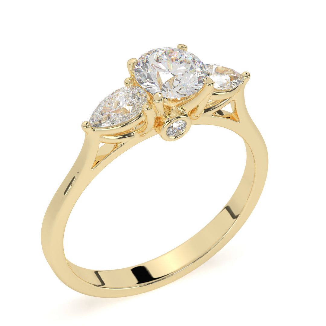 Éléanor - Brilliant round trilogy ring