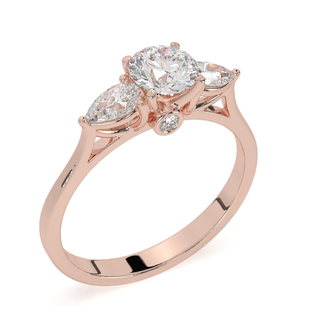 Éléanor - Brilliant round trilogy ring