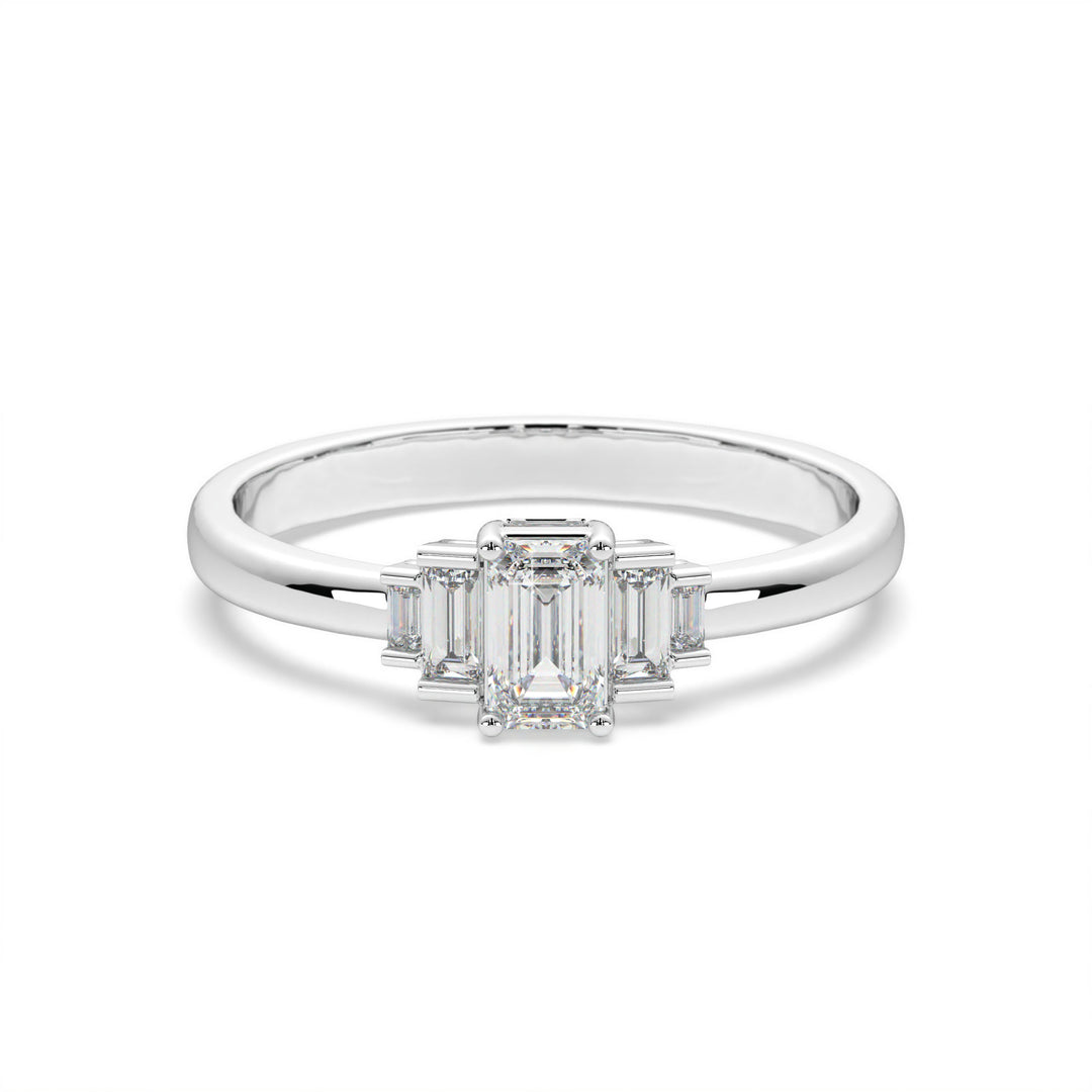 Christiane - Emerald-cut baguette trilogy
