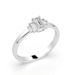 Load image into Gallery viewer, Christiane - Emerald-cut baguette trilogy