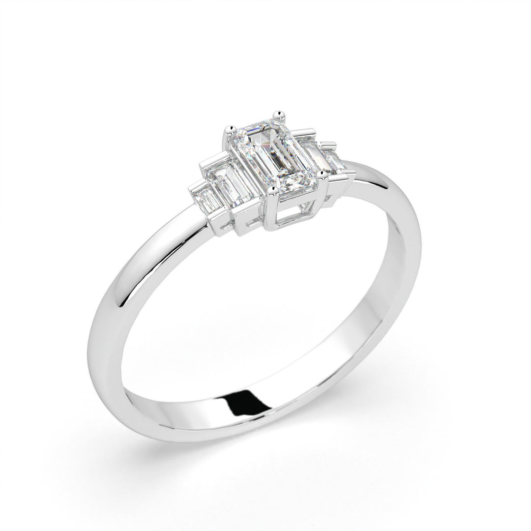 Christiane - Emerald-cut baguette trilogy