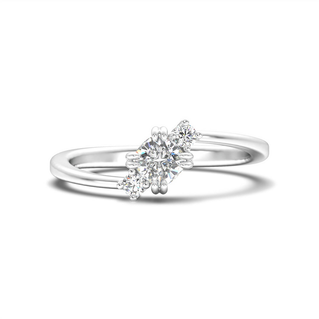 CÃ©line  Delicate Three-stone Elegance