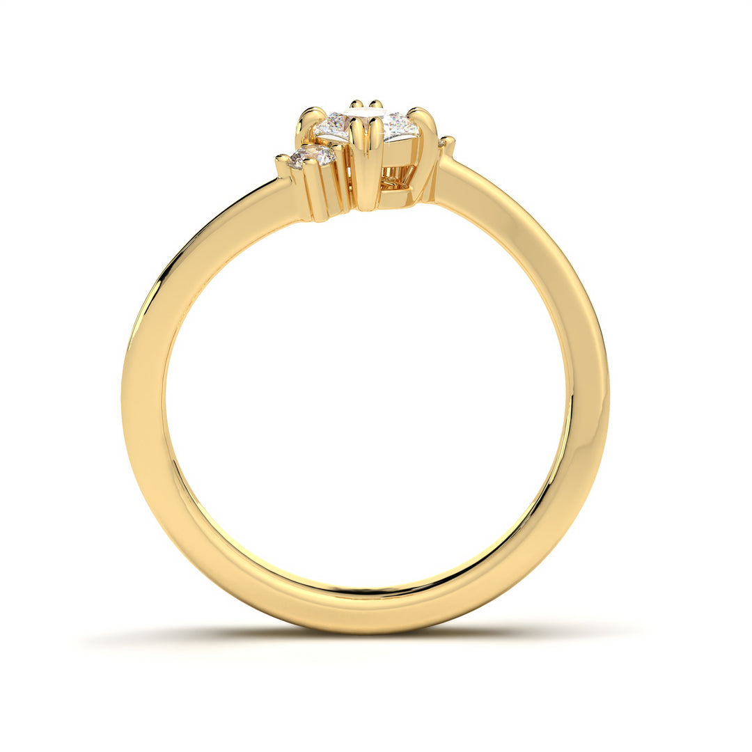 CÃ©line  Delicate Three-stone Elegance