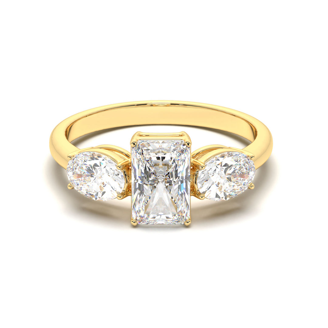 Albertine  Radiant Three-Stone Brilliance