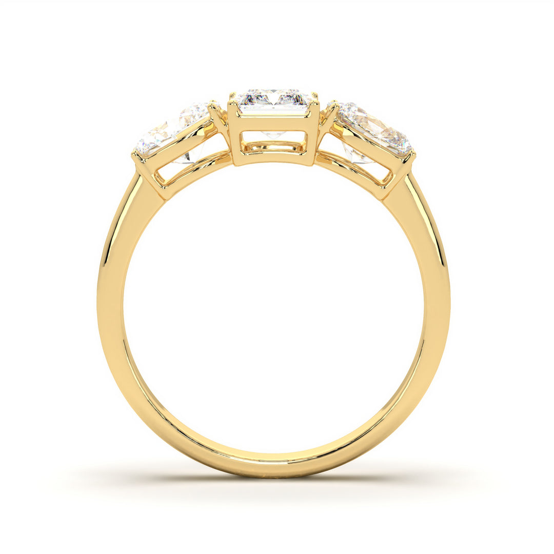 Albertine  Radiant Three-Stone Brilliance