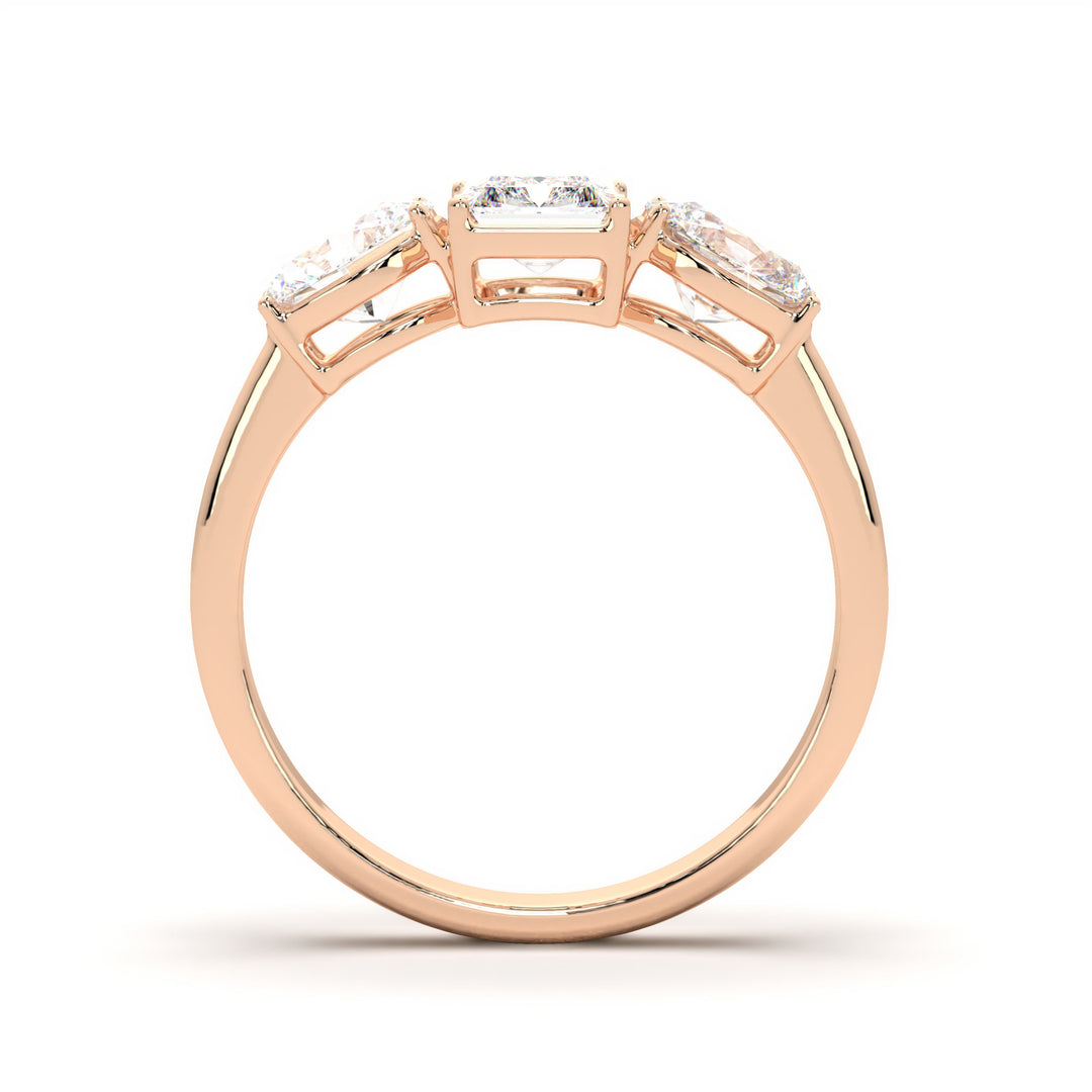 Albertine - Radiant Three-Stone Brilliance