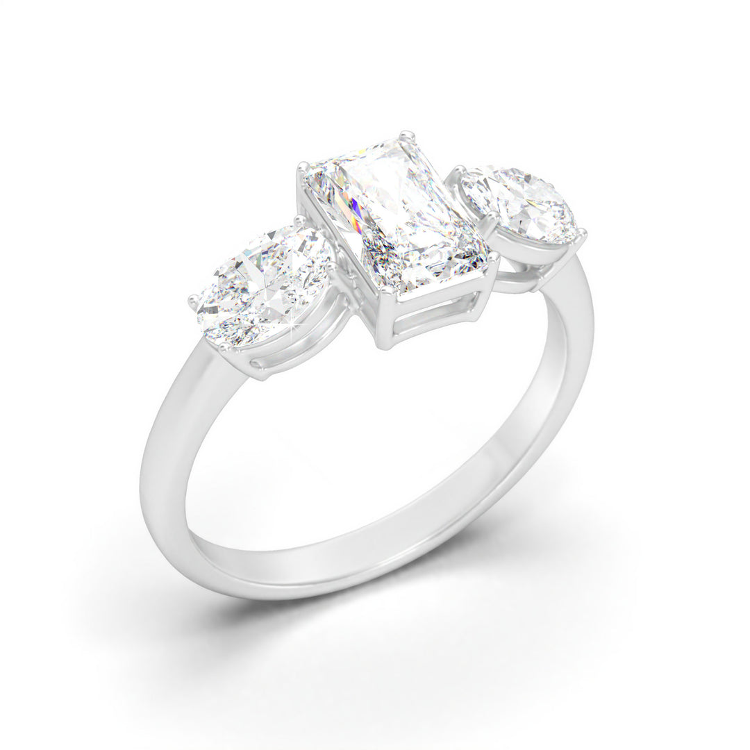 Albertine  Radiant Three-Stone Brilliance