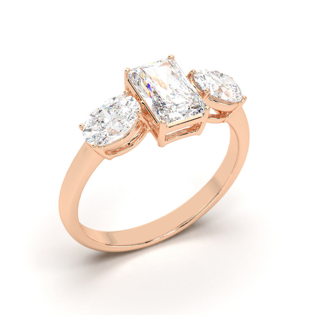 Albertine  Radiant Three-Stone Brilliance