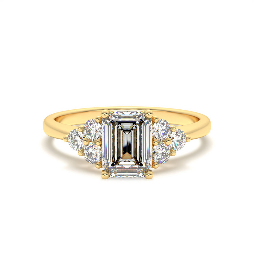 Chiara - Vintage-Inspired Emerald Diamond Ring