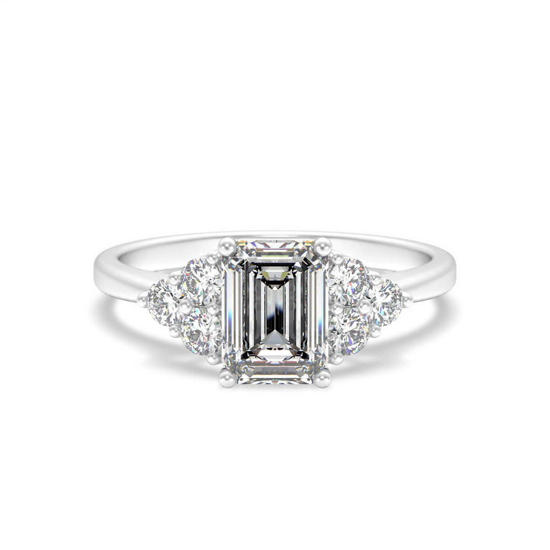 Chiara  Vintage-Inspired Emerald Diamond Ring