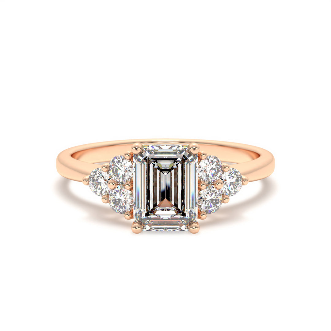 Chiara  Vintage-Inspired Emerald Diamond Ring