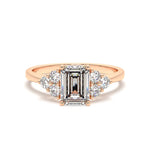 Load image into Gallery viewer, Chiara - Vintage-Inspired Emerald Diamond Ring
