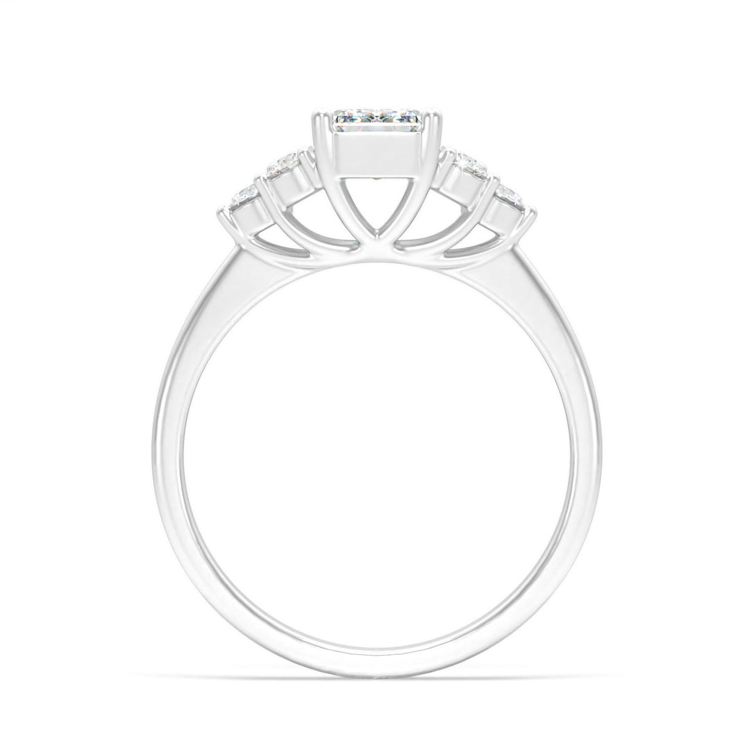 Chiara - Vintage-Inspired Emerald Diamond Ring