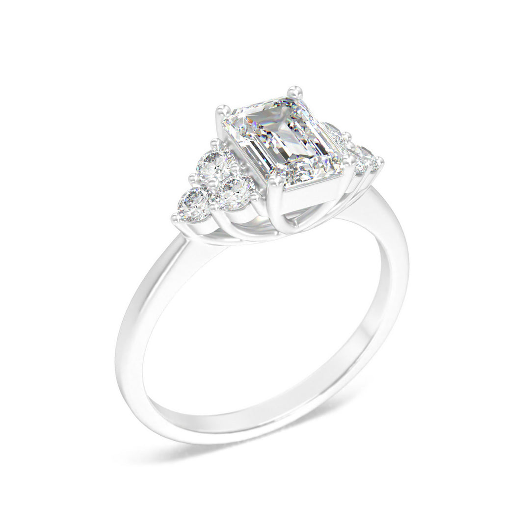 Chiara - Vintage-Inspired Emerald Diamond Ring