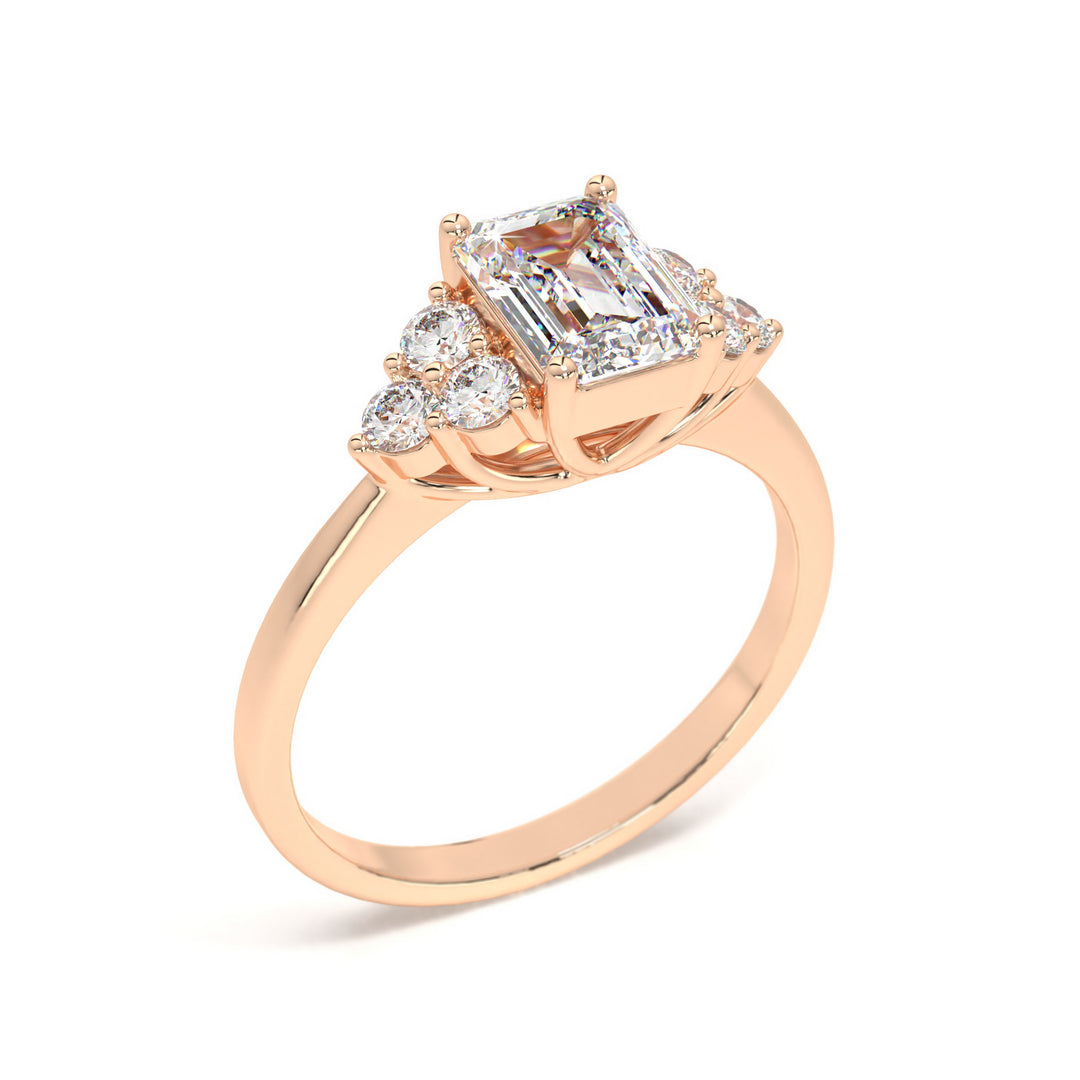 Chiara  Vintage-Inspired Emerald Diamond Ring
