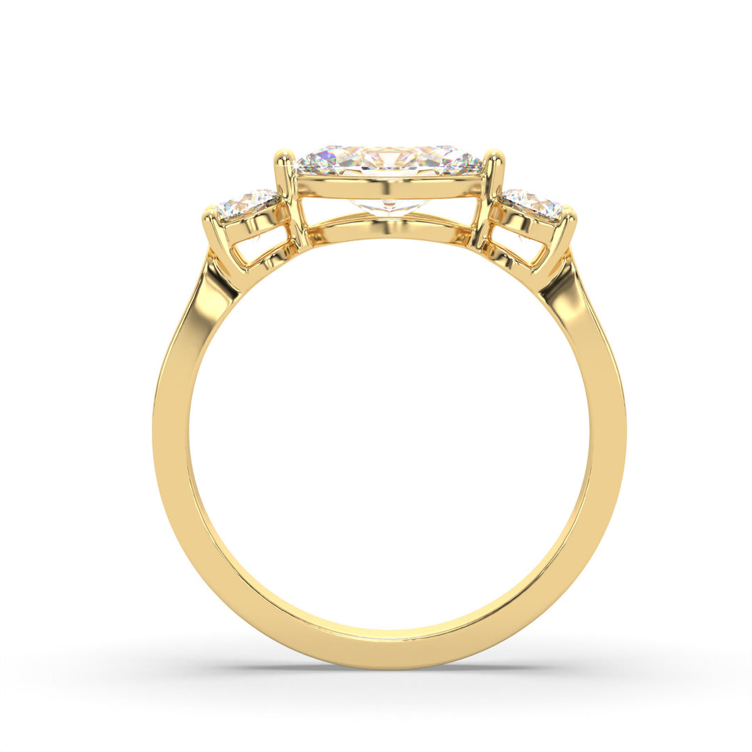 Alessia  Marquise Diamond Three-Stone Ring
