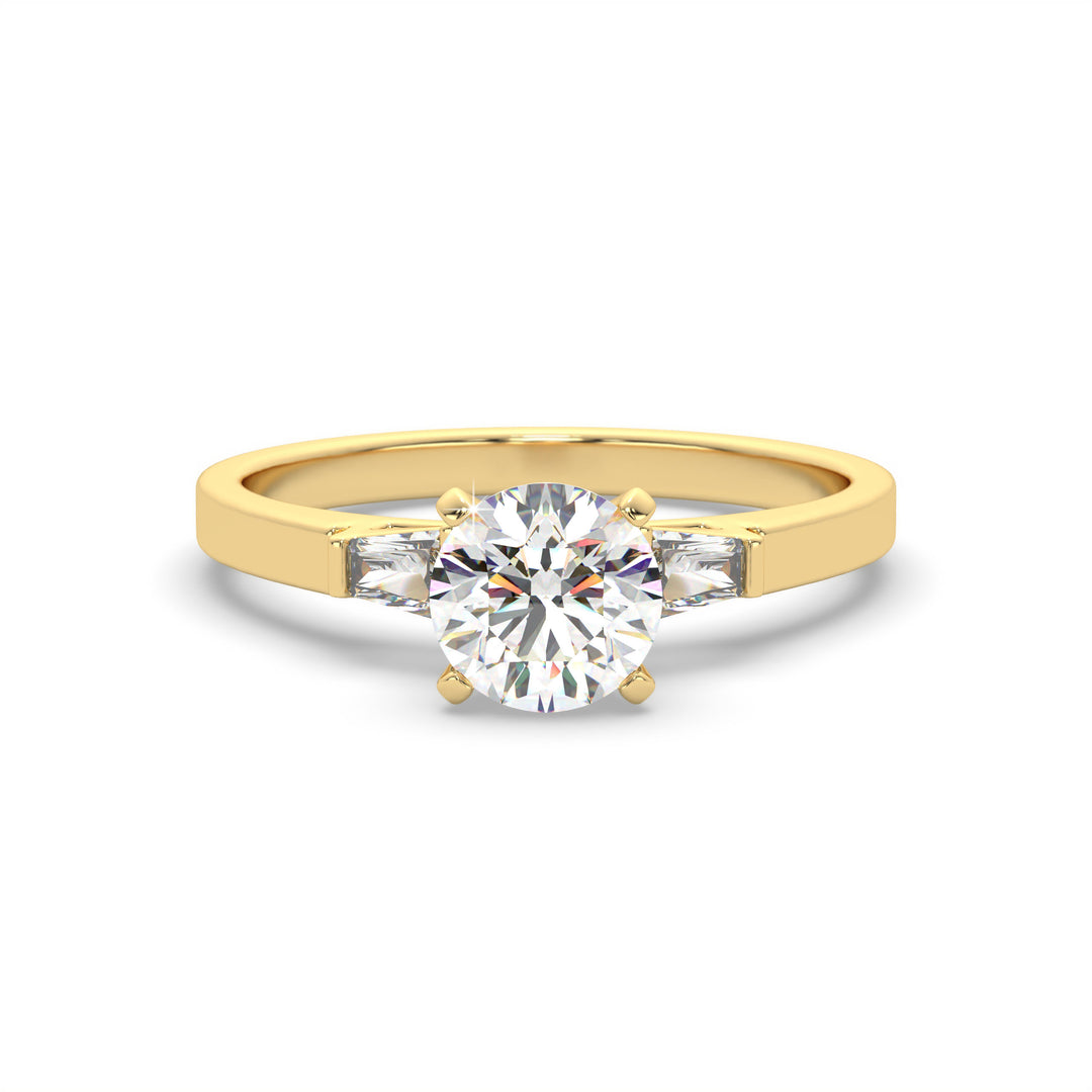 Allegra  Round Diamond Trilogy Ring