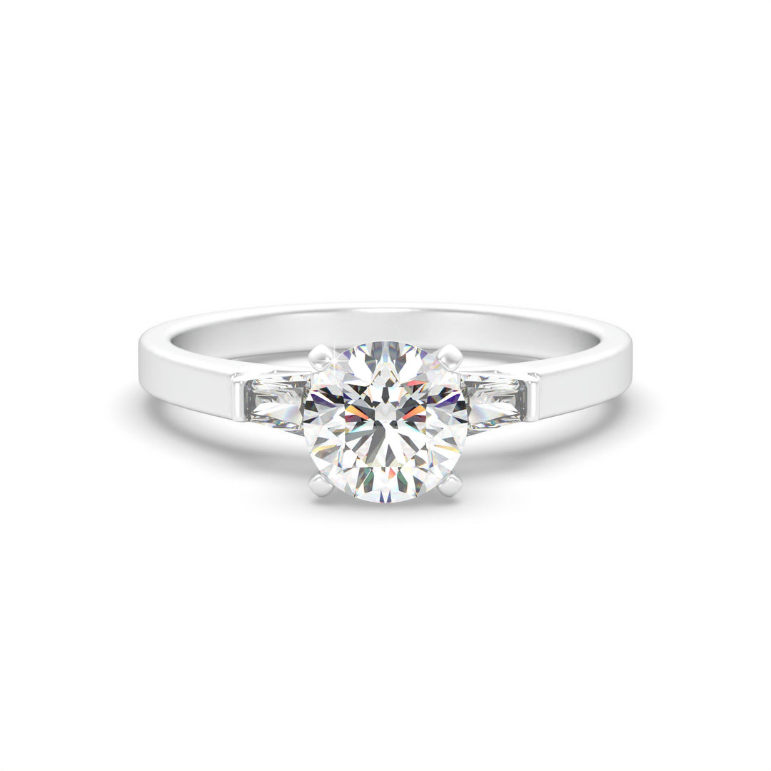 Allegra  Round Diamond Trilogy Ring