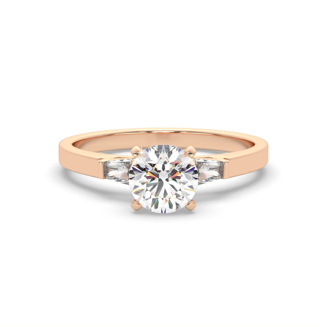 Allegra  Round Diamond Trilogy Ring