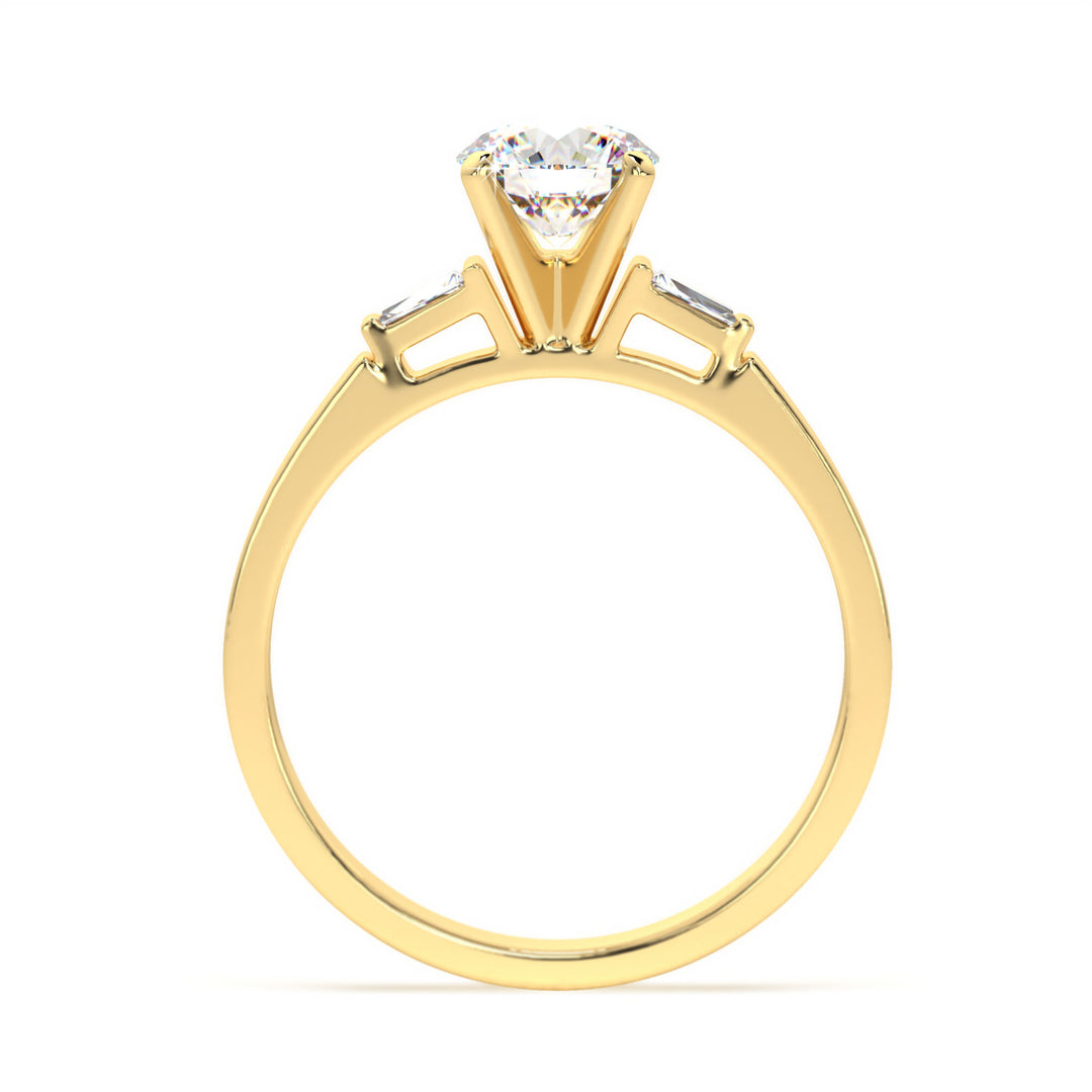 Allegra  Round Diamond Trilogy Ring