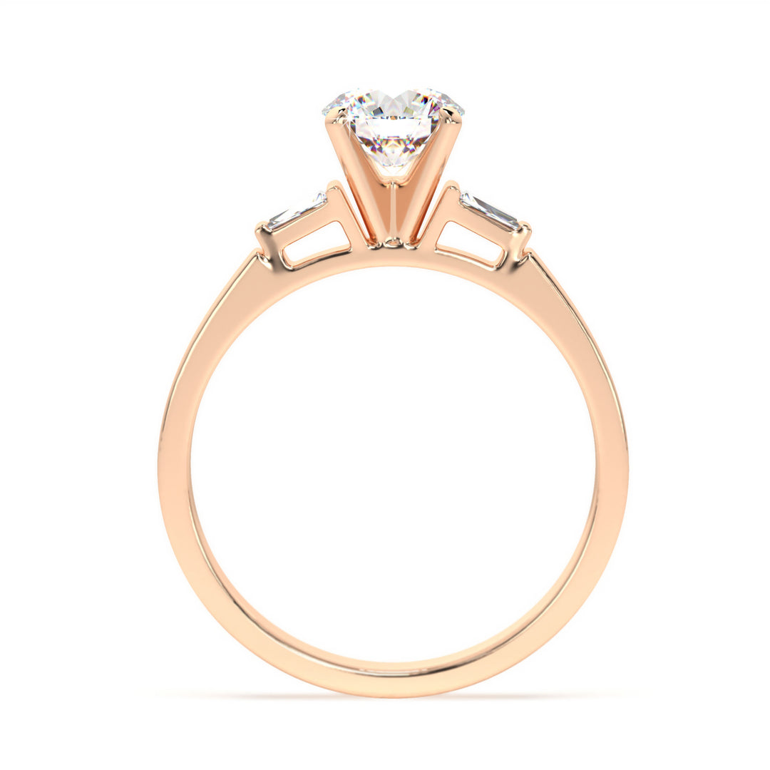 Allegra  Round Diamond Trilogy Ring