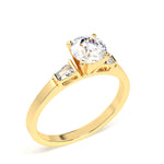 Load image into Gallery viewer, Allegra - Round Diamond Trilogy Ring