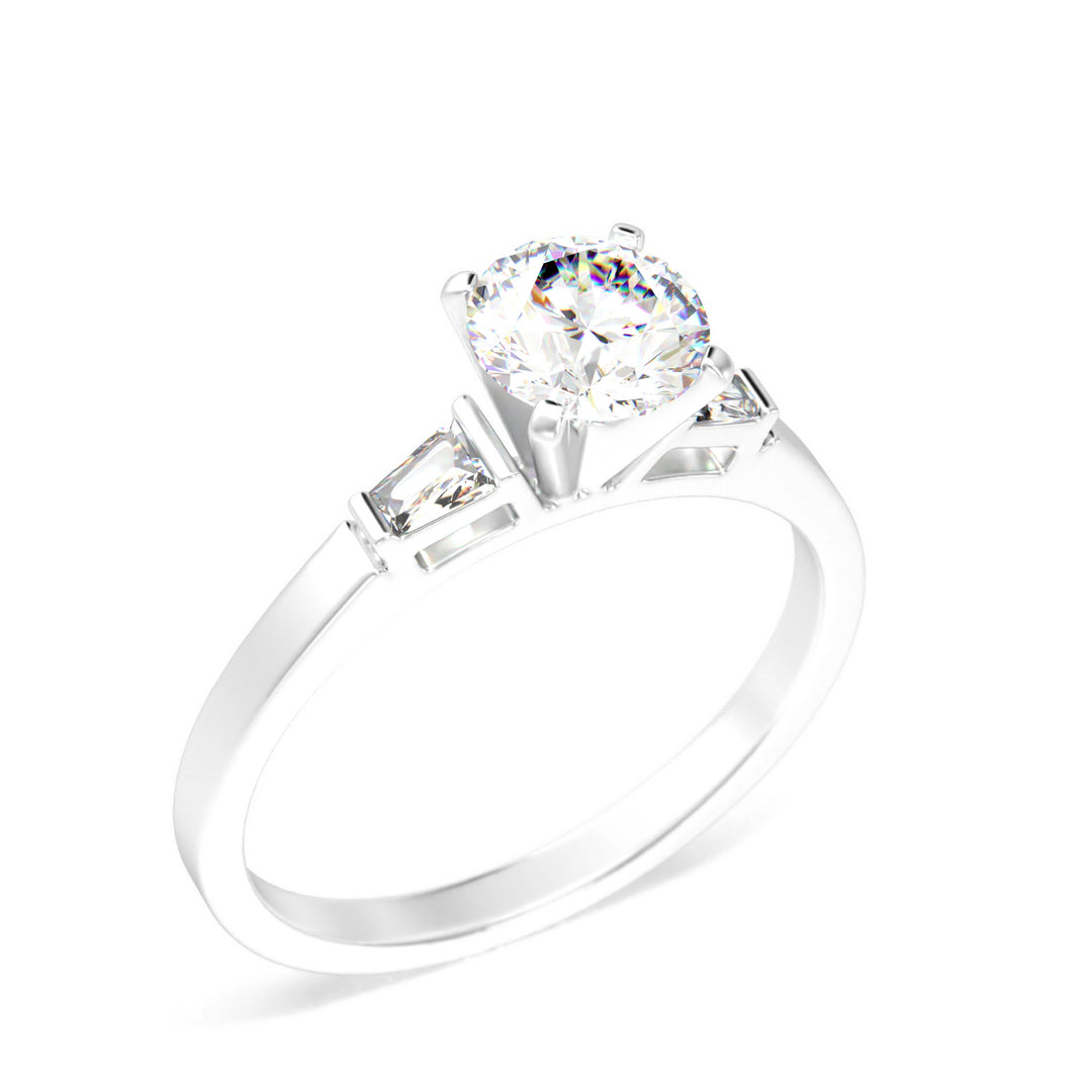 Allegra  Round Diamond Trilogy Ring