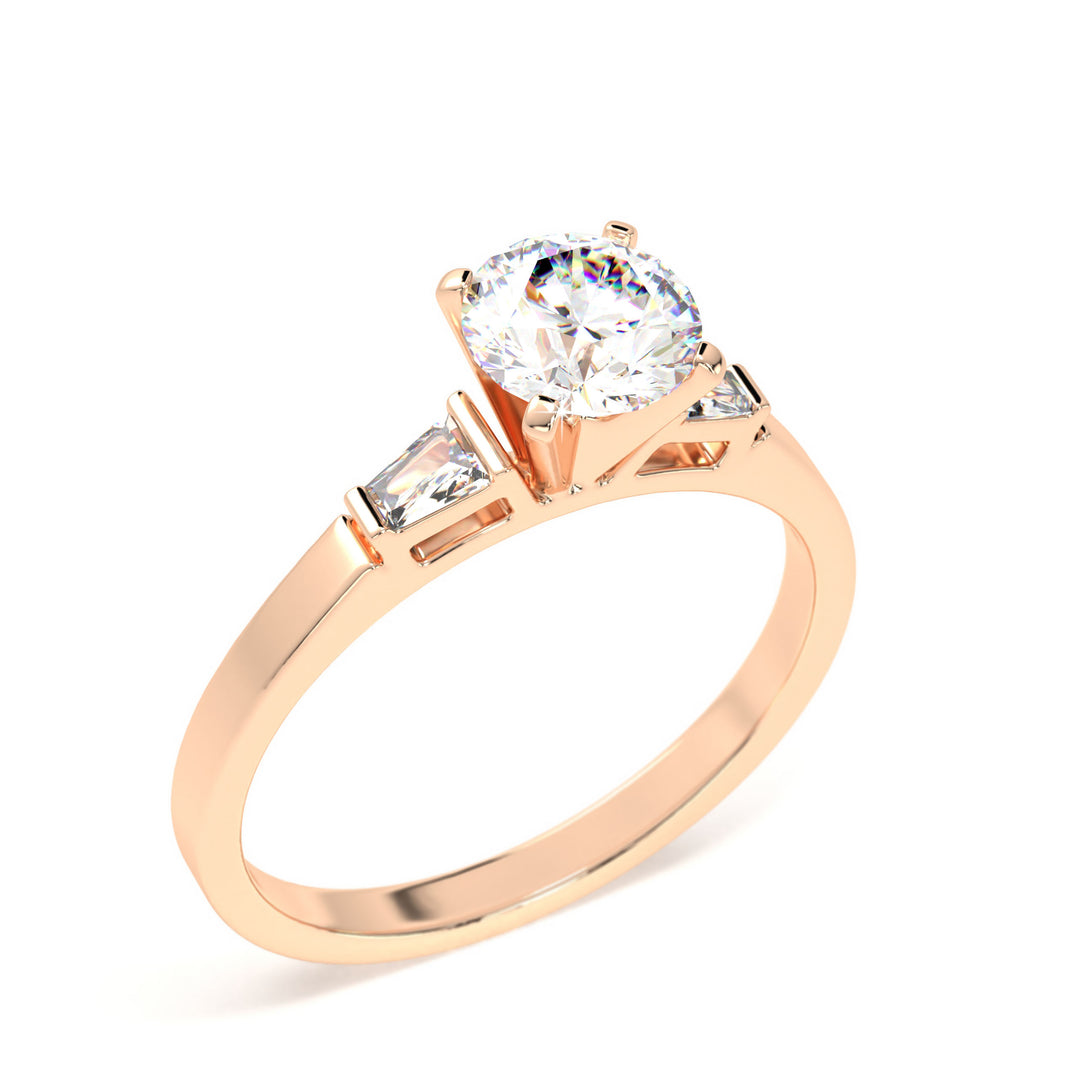 Allegra  Round Diamond Trilogy Ring