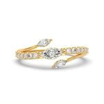 Load image into Gallery viewer, Anselma  Marquise Diamond Wrap Ring
