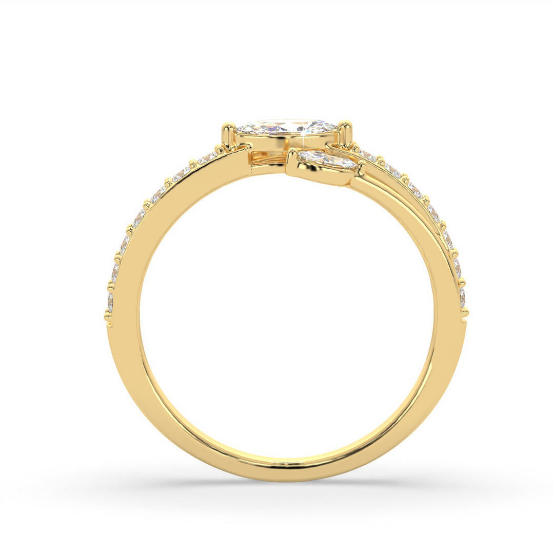 Anselma  Marquise Diamond Wrap Ring