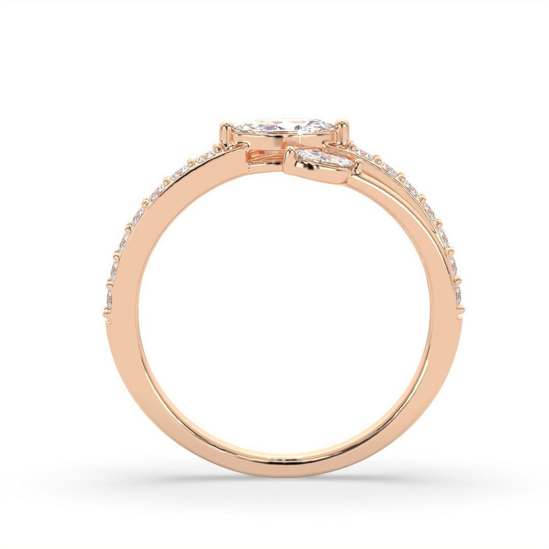 Anselma  Marquise Diamond Wrap Ring