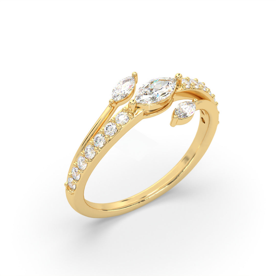 Anselma  Marquise Diamond Wrap Ring