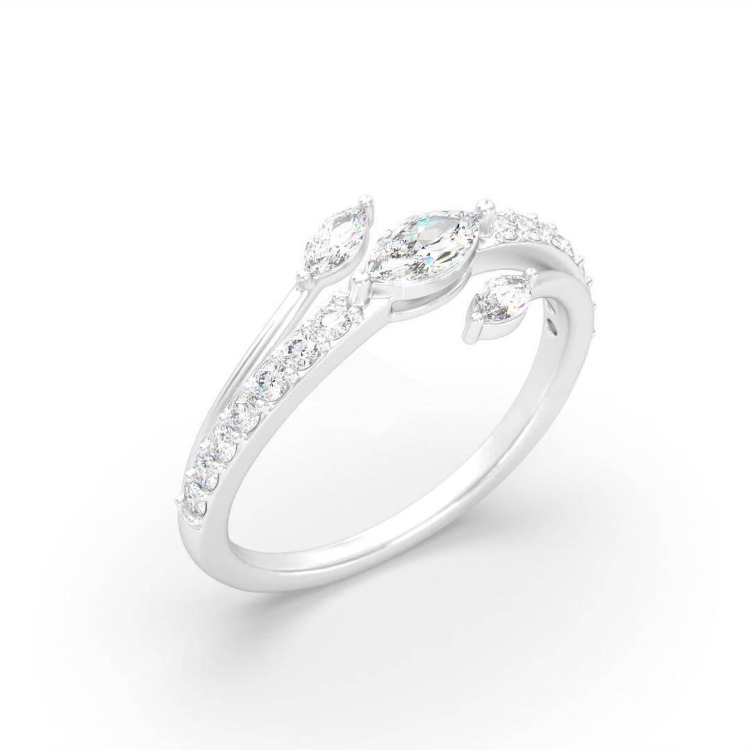 Anselma  Marquise Diamond Wrap Ring