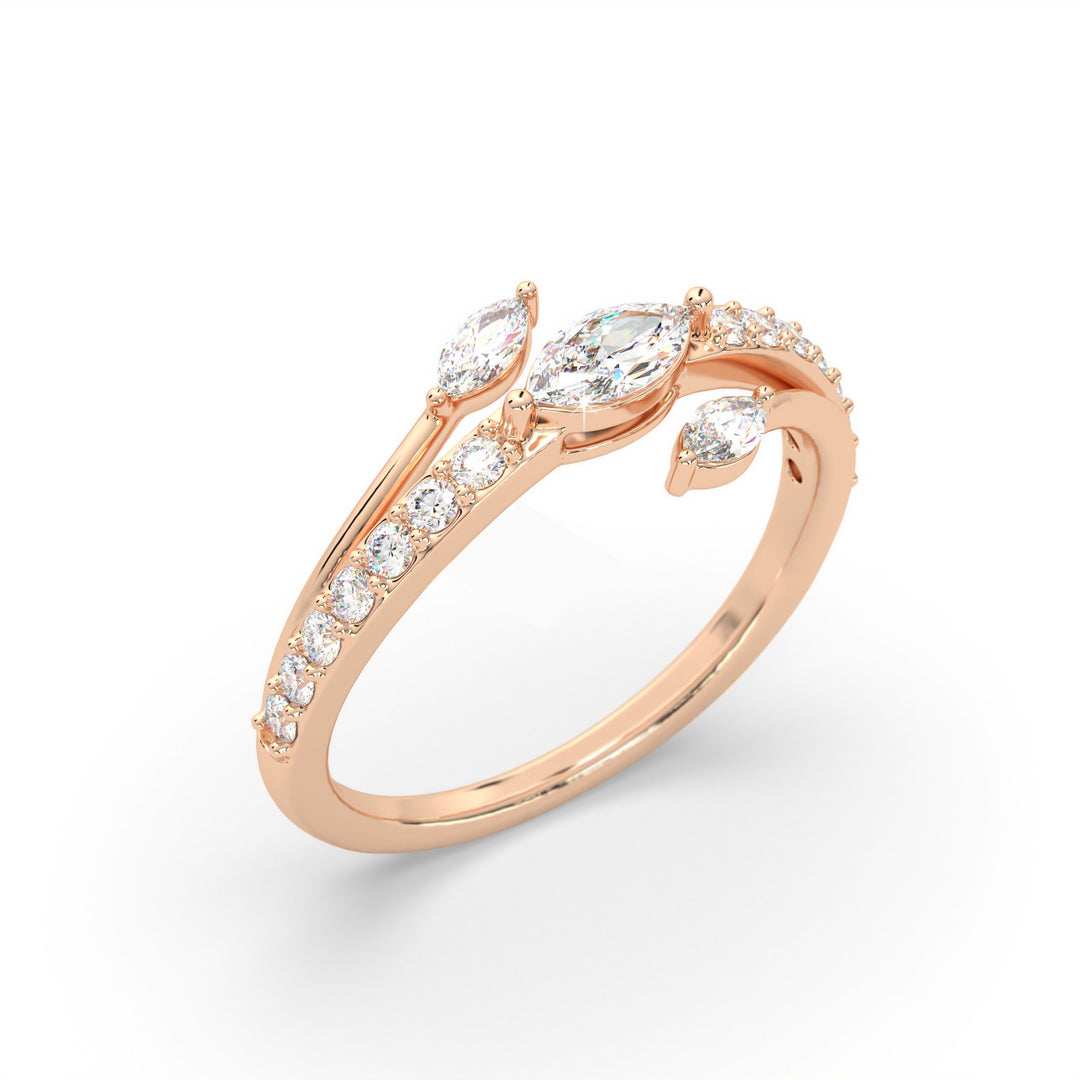 Anselma  Marquise Diamond Wrap Ring