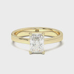 Load and play video in Gallery viewer, Aurélie - Emerald Solitaire with Tapered Band