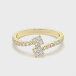 Load and play video in Gallery viewer, Hélène - Elegant twin-square diamond ring